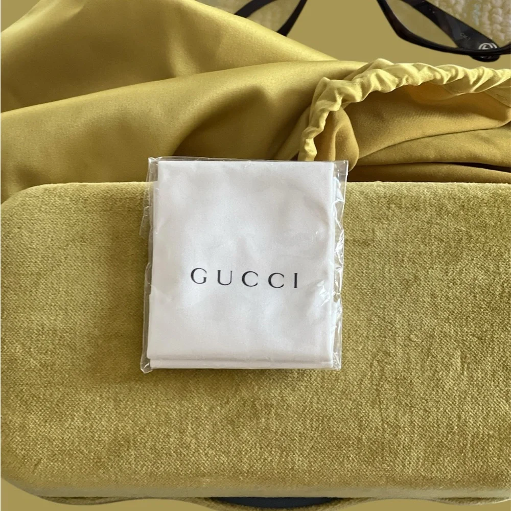 GUCCI Brown Gradient Turquoise-002 Butterfly Ladies Sunglasses | OS | Preowned - Picture 11 of 15